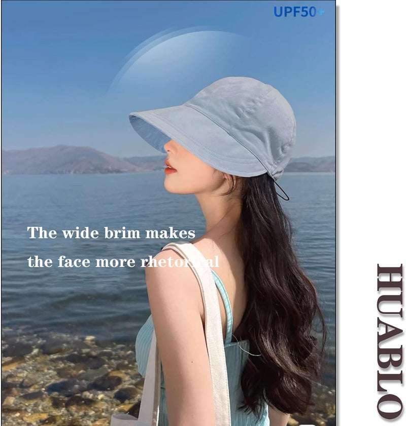 huablo ] UPF 50+ Womens Sun Hat Wide Brim Sun Hat UV Protection Hiking Fishing Hats 12P-ZYMao - Image 2